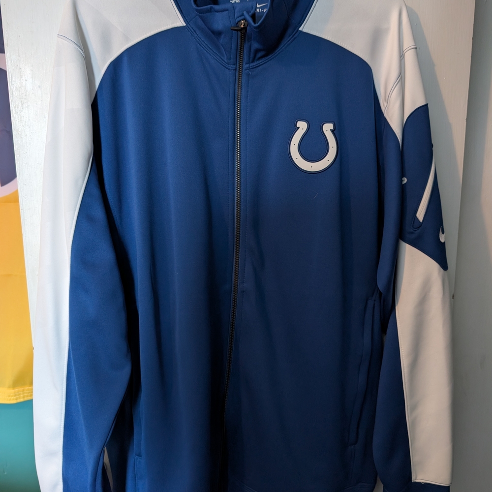 Indianapolos Colts Nike Blue and White Jacket